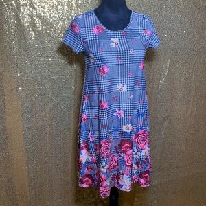 Black and White dress with floral design